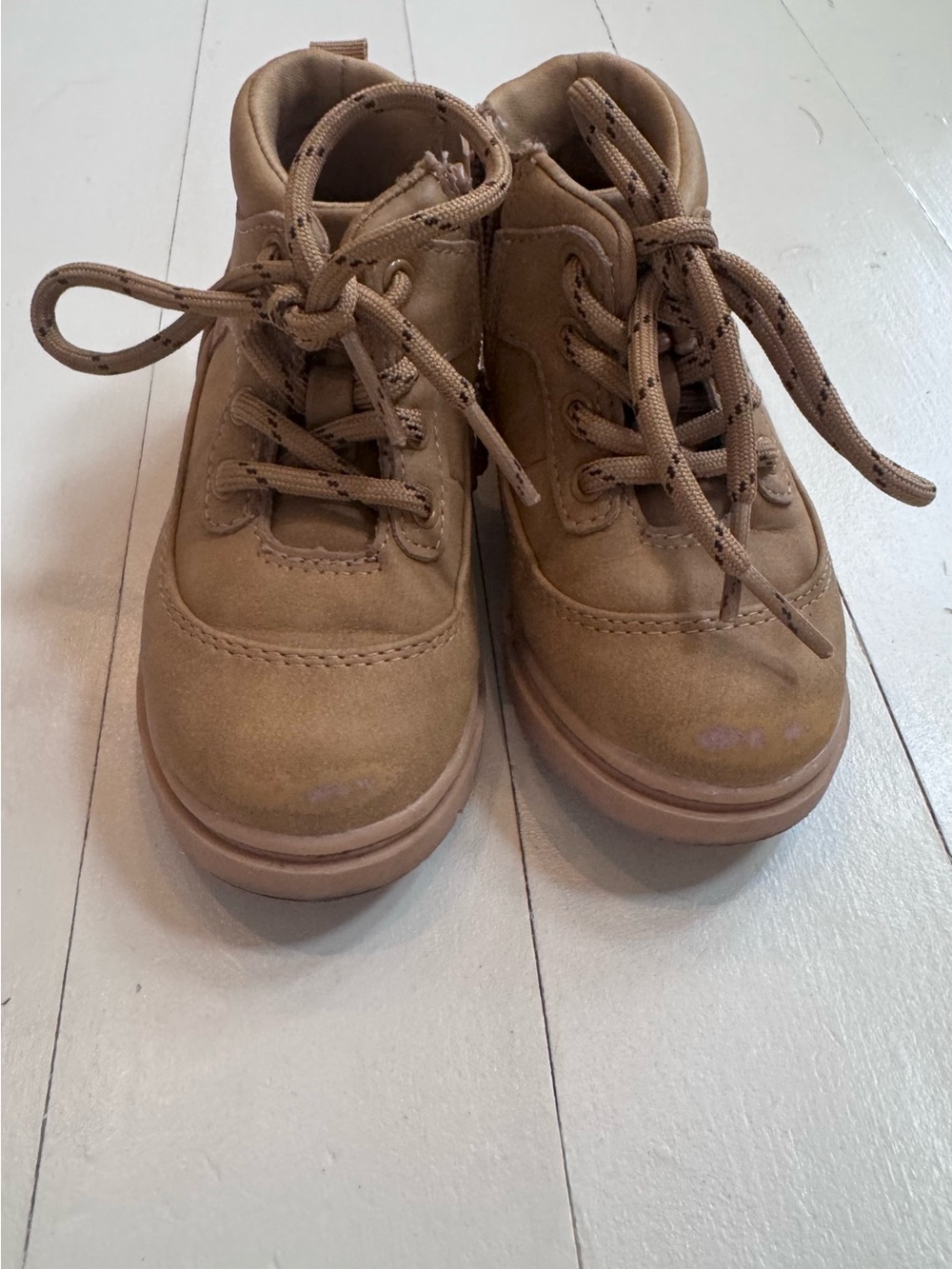 Kids Cat & Jack Camel Lace-Up Boots